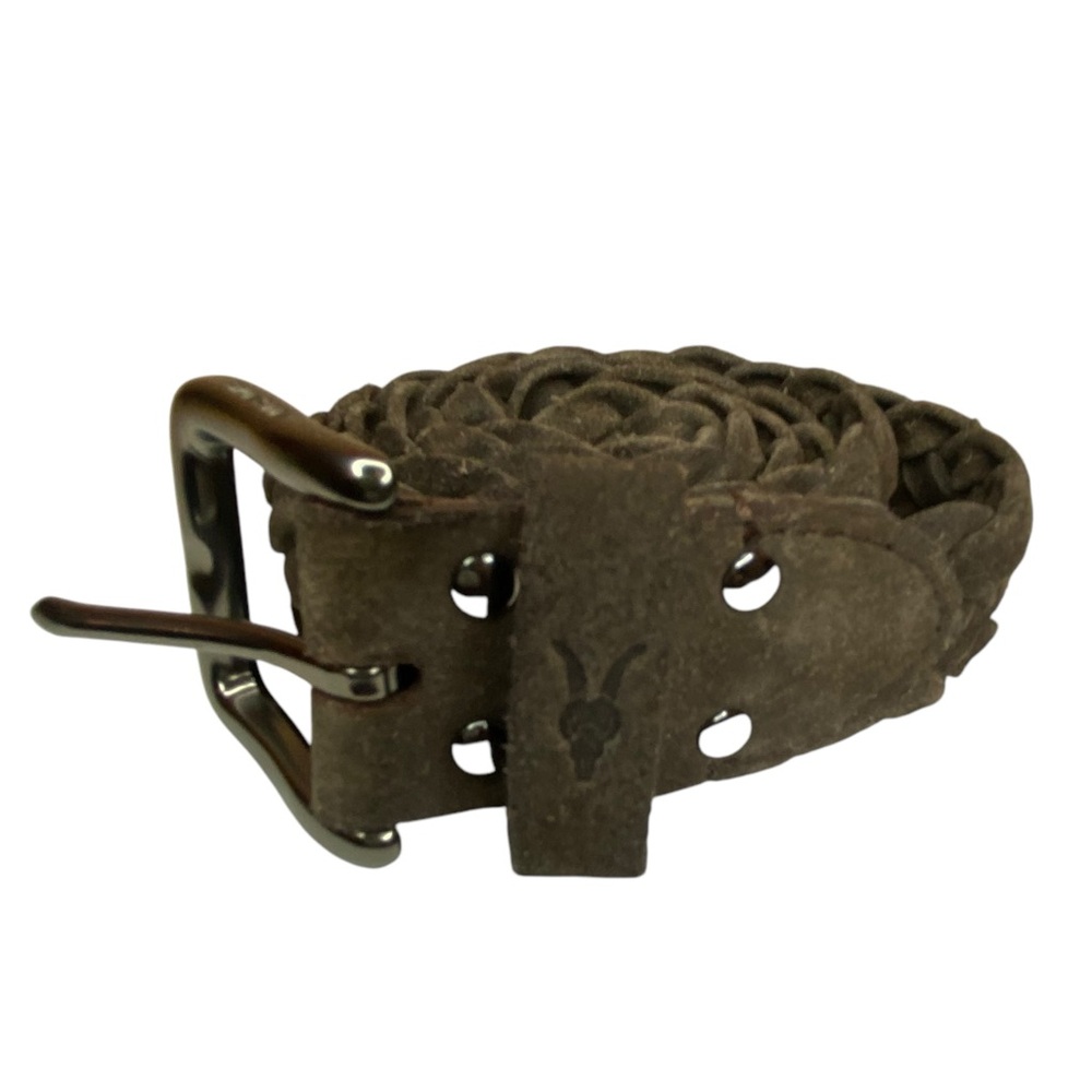 ALL SAINTS Dustin Woven Brown Suede Belt EUC SZ 32
